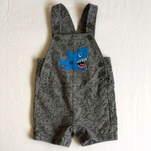 pekkle comfy shark shorts overalls shortalls 9 months baby boy